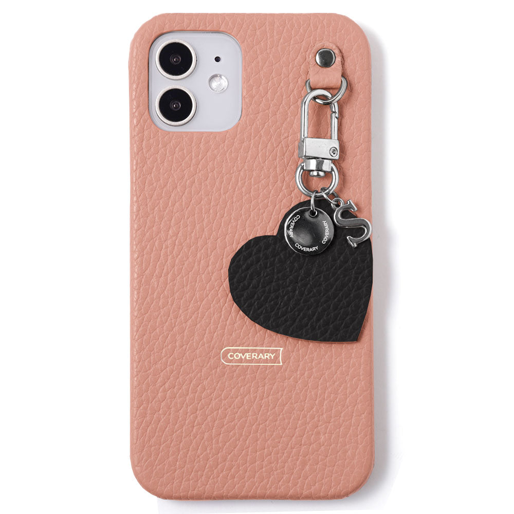 Cuir véritable 32 couleurs cuir italien grainé breloque initiale motif coque arrière série AQUOS