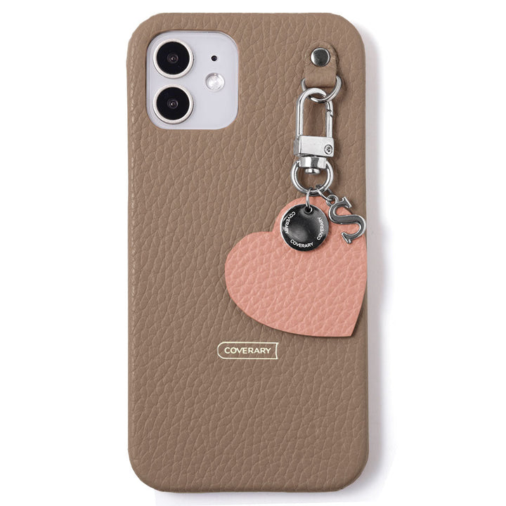 Cuir véritable 32 couleurs cuir italien grainé breloque initiale motif coque arrière série AQUOS