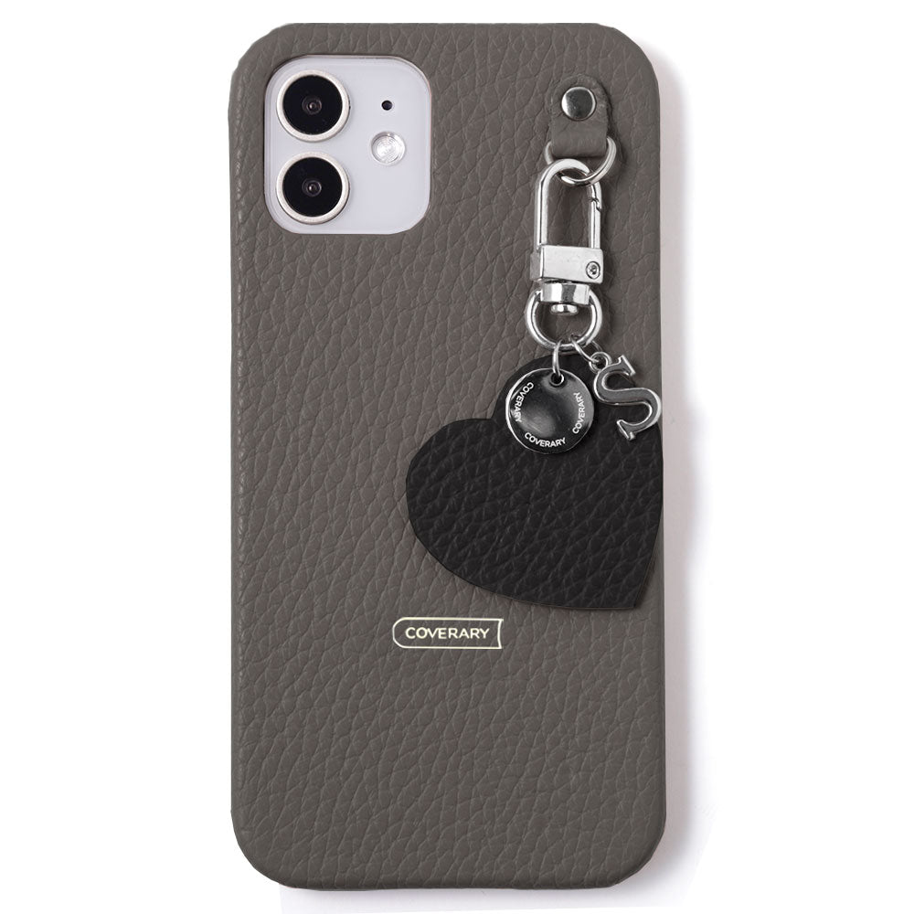 Cuir véritable 32 couleurs cuir italien grainé breloque initiale motif coque arrière série AQUOS