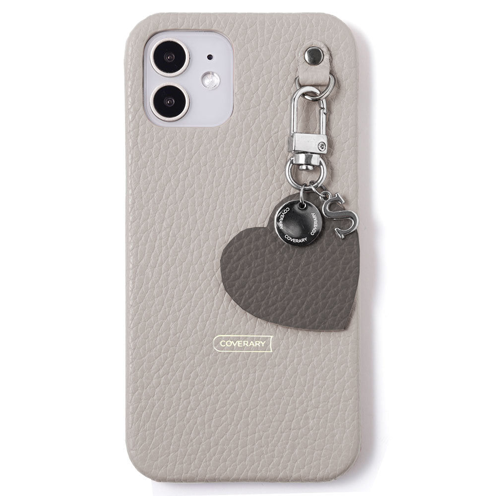 Cuir véritable 32 couleurs cuir italien grainé breloque initiale motif coque arrière série AQUOS