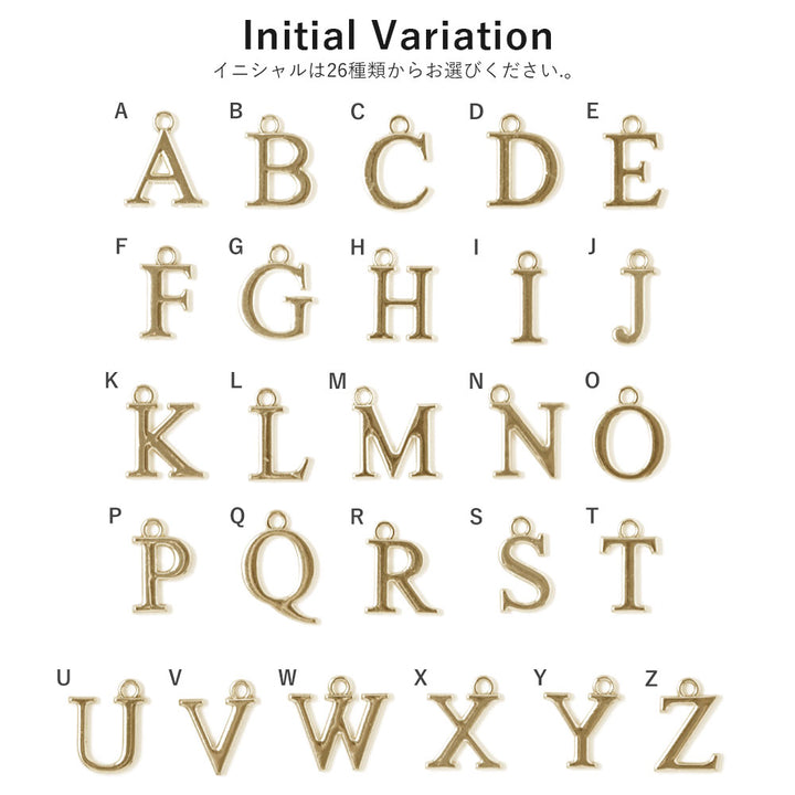 Accessories Genuine Leather Italian Shrink Leather Double Ribbon Initial Charm