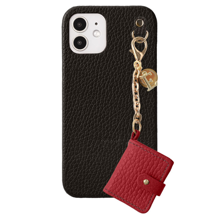 Genuine Leather 32 Colors Italian Shrink Leather Initial Mini Notebook Charm Back Case