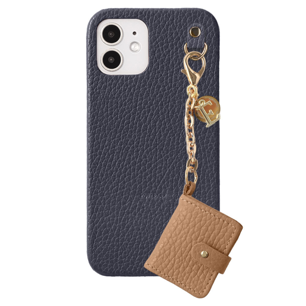 Genuine Leather 32 Colors Italian Shrink Leather Initial Mini Notebook Charm Back Case