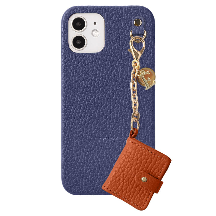 Genuine Leather 32 Colors Italian Shrink Leather Initial Mini Notebook Charm Back Case