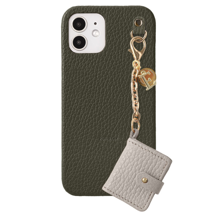 Genuine Leather 32 Colors Italian Shrink Leather Initial Mini Notebook Charm Back Case