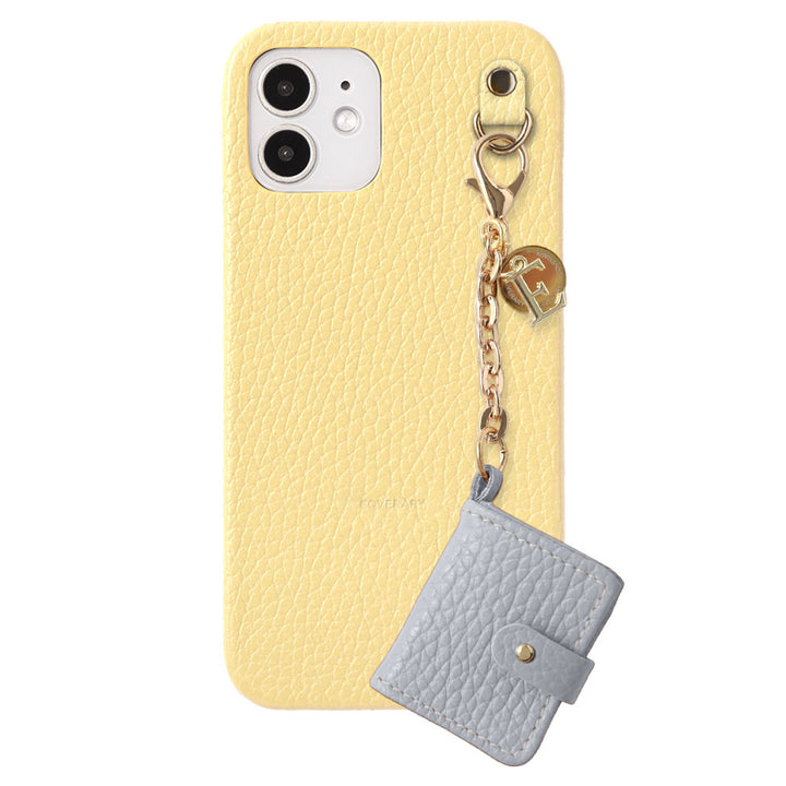 Genuine Leather 32 Colors Italian Shrink Leather Initial Mini Notebook Charm Back Case