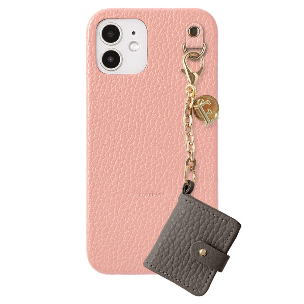 Genuine Leather 32 Colors Italian Shrink Leather Initial Mini Notebook Charm Back Case