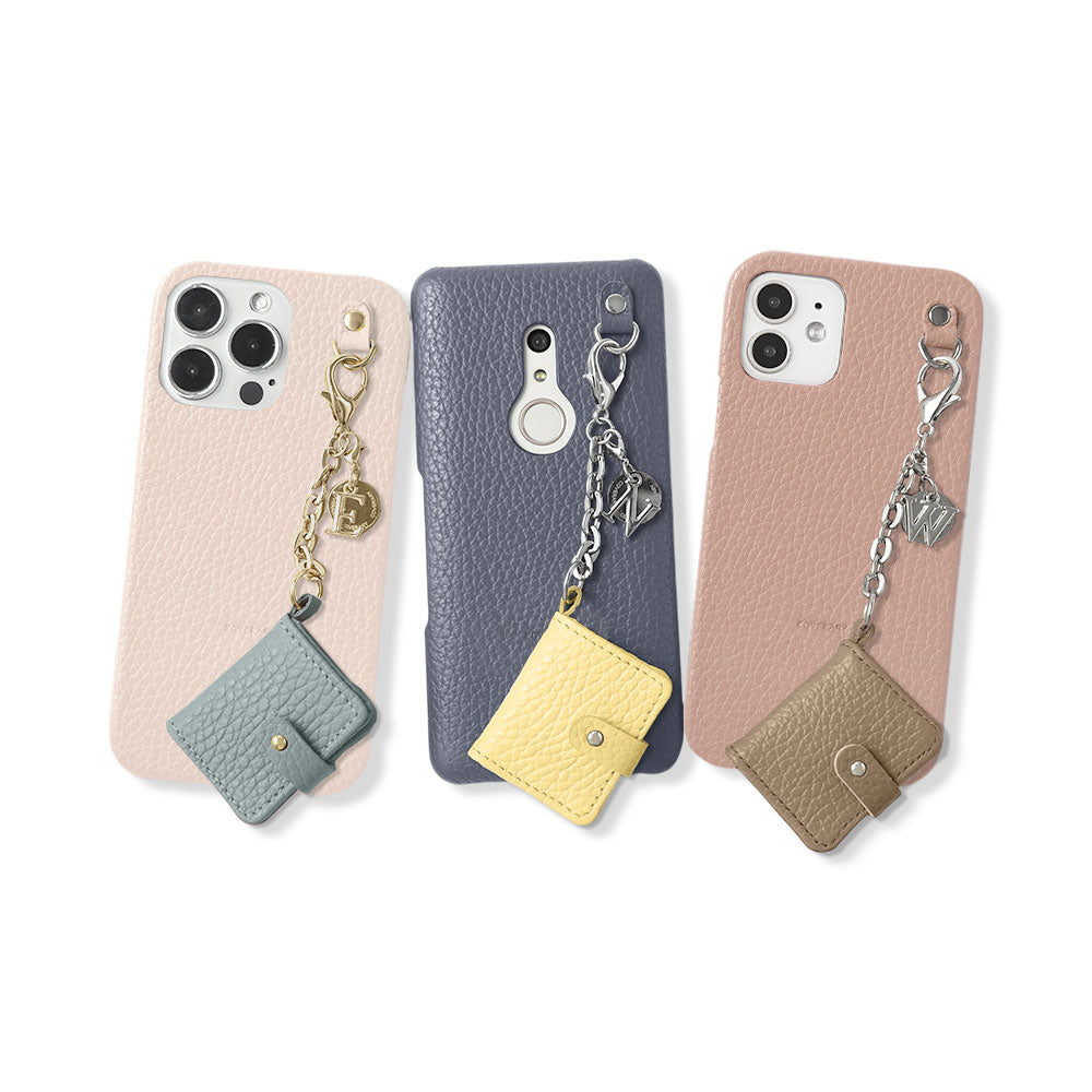 Genuine Leather 32 Colors Italian Shrink Leather Initial Mini Notebook Charm Back Case Xperia Series