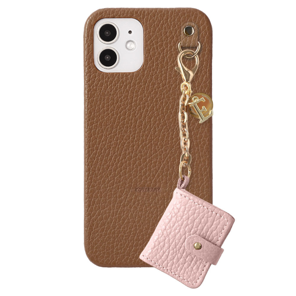 Genuine Leather 32 Colors Italian Shrink Leather Initial Mini Notebook Charm Back Case