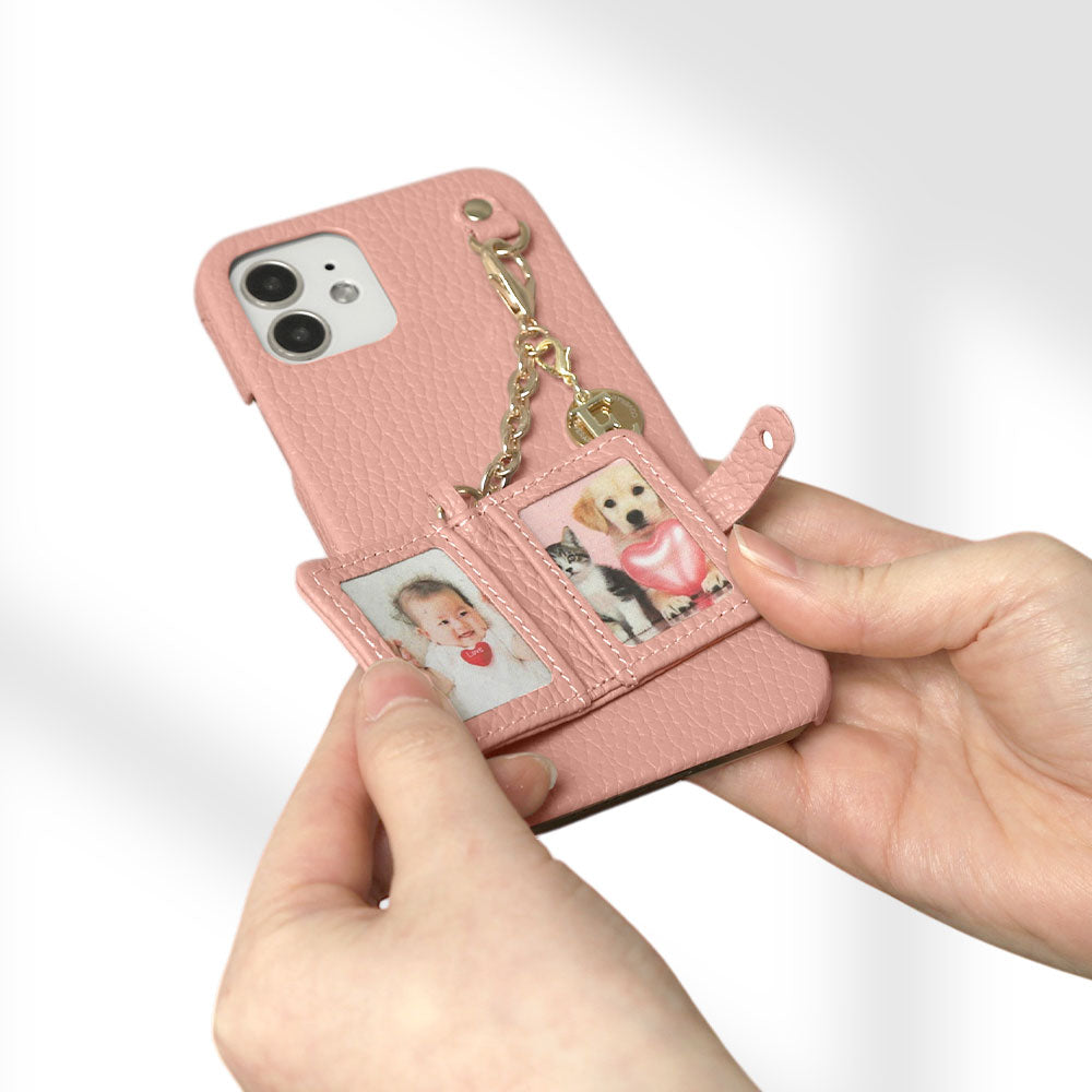 Genuine Leather 32 Colors Italian Shrink Leather Initial Mini Notebook Charm Back Case Xperia Series