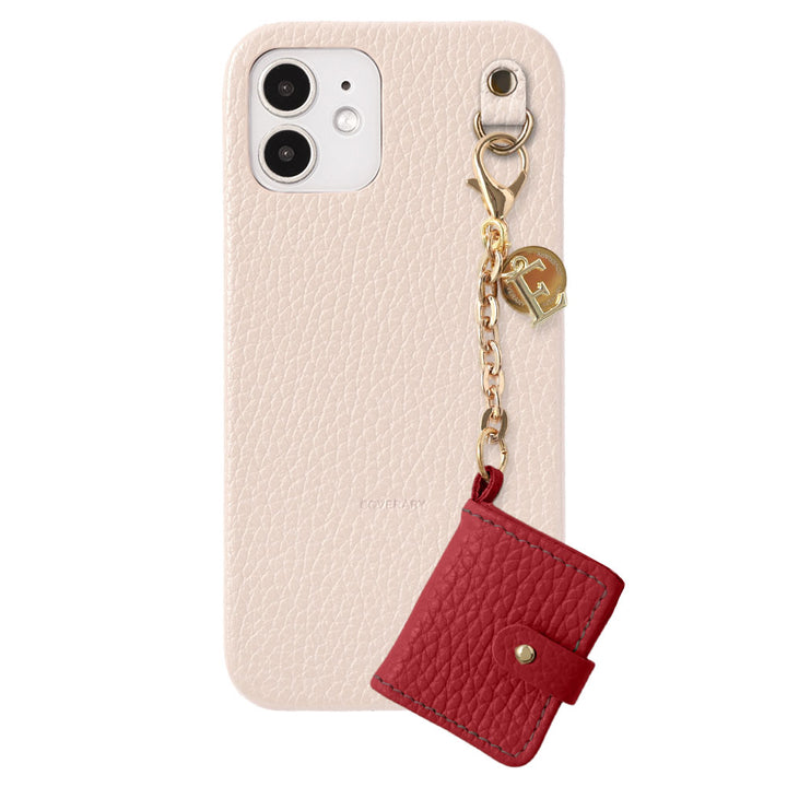 Genuine Leather 32 Colors Italian Shrink Leather Initial Mini Notebook Charm Back Case