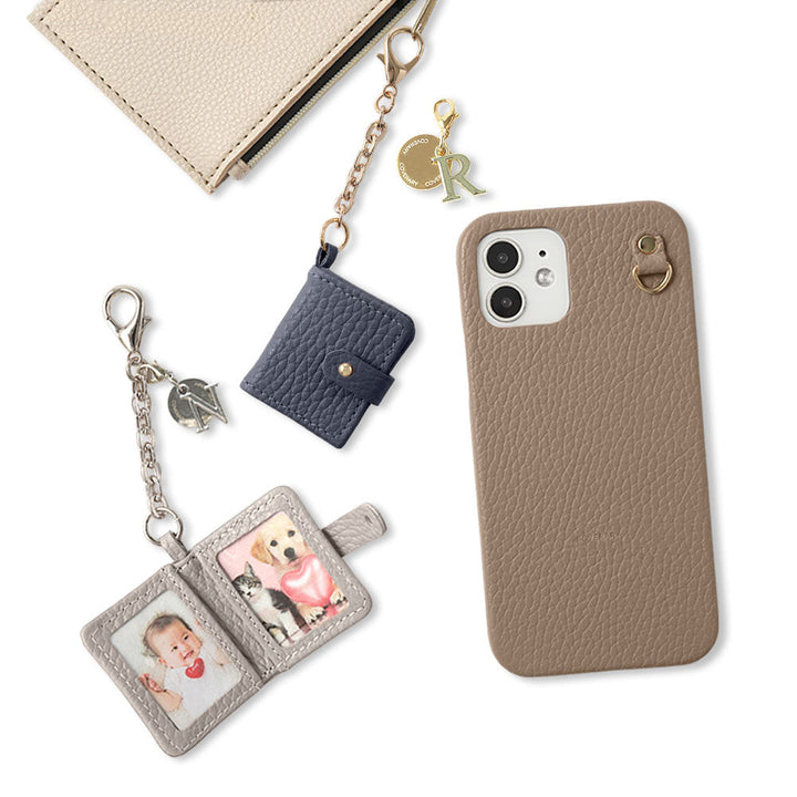 Genuine Leather 32 Colors Italian Shrink Leather Initial Mini Notebook Charm Back Case Xperia Series