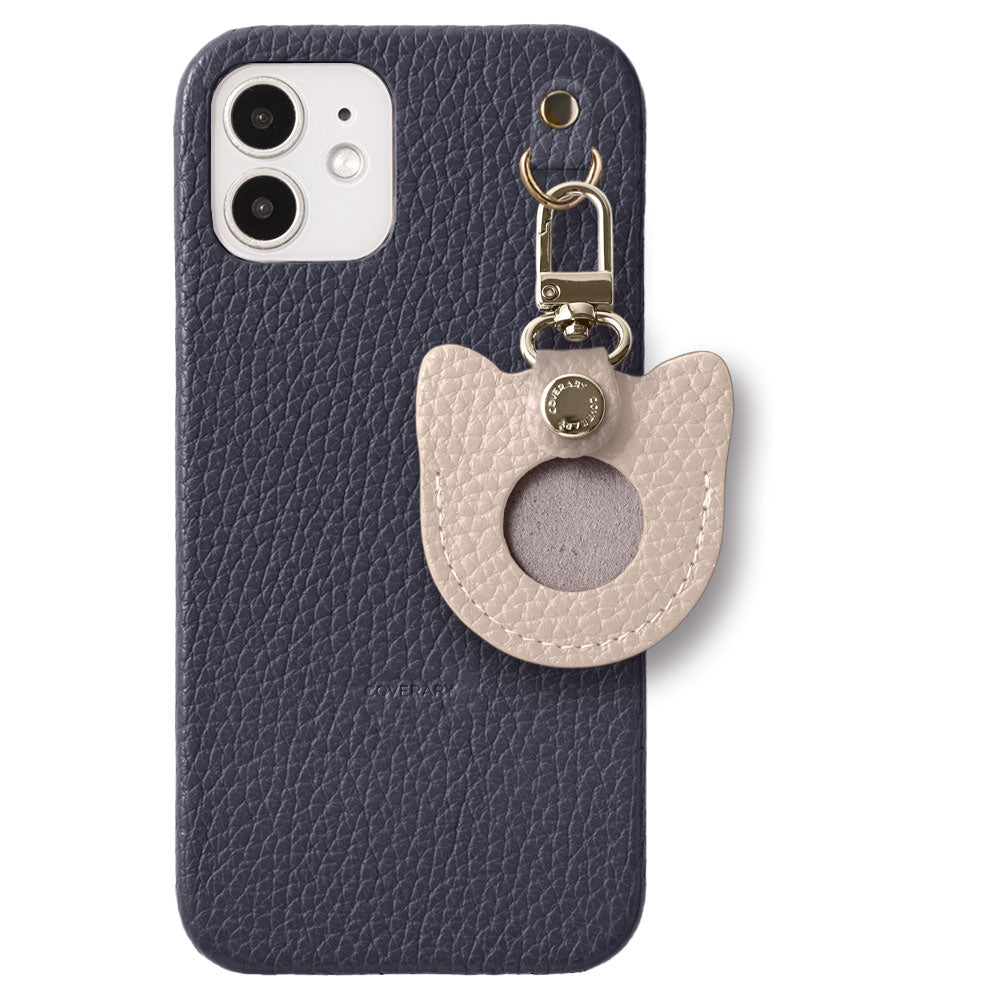 Cuir véritable 32 couleurs Cuir italien grainé Badge en boîte avec breloque visage préféré Coque arrière Série AQUOS
