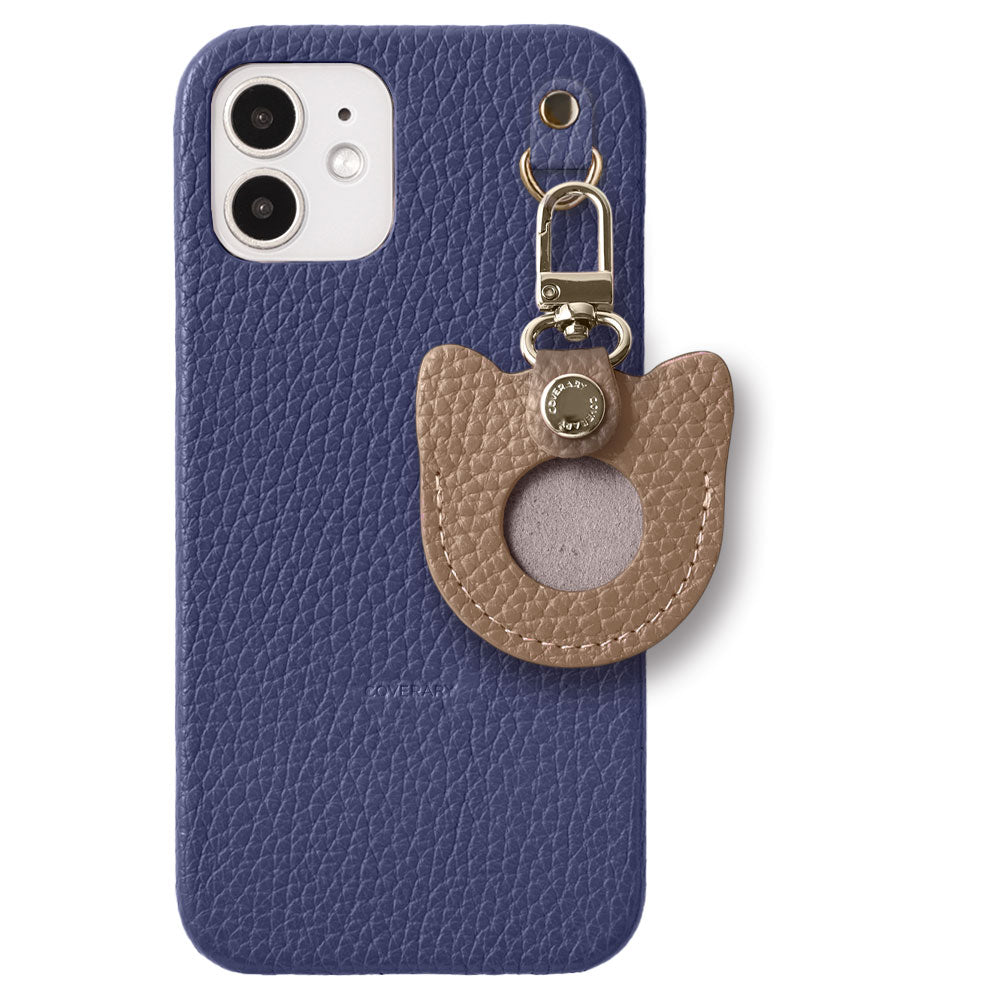 本革 32色 イタリアンシュリンクレザー 推しの顔チャーム缶バッチ付き 背面ケース iPhoneシリーズ