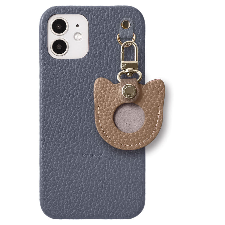 Cuir véritable 32 couleurs Cuir italien grainé Badge en boîte avec breloque visage préféré Coque arrière Série AQUOS