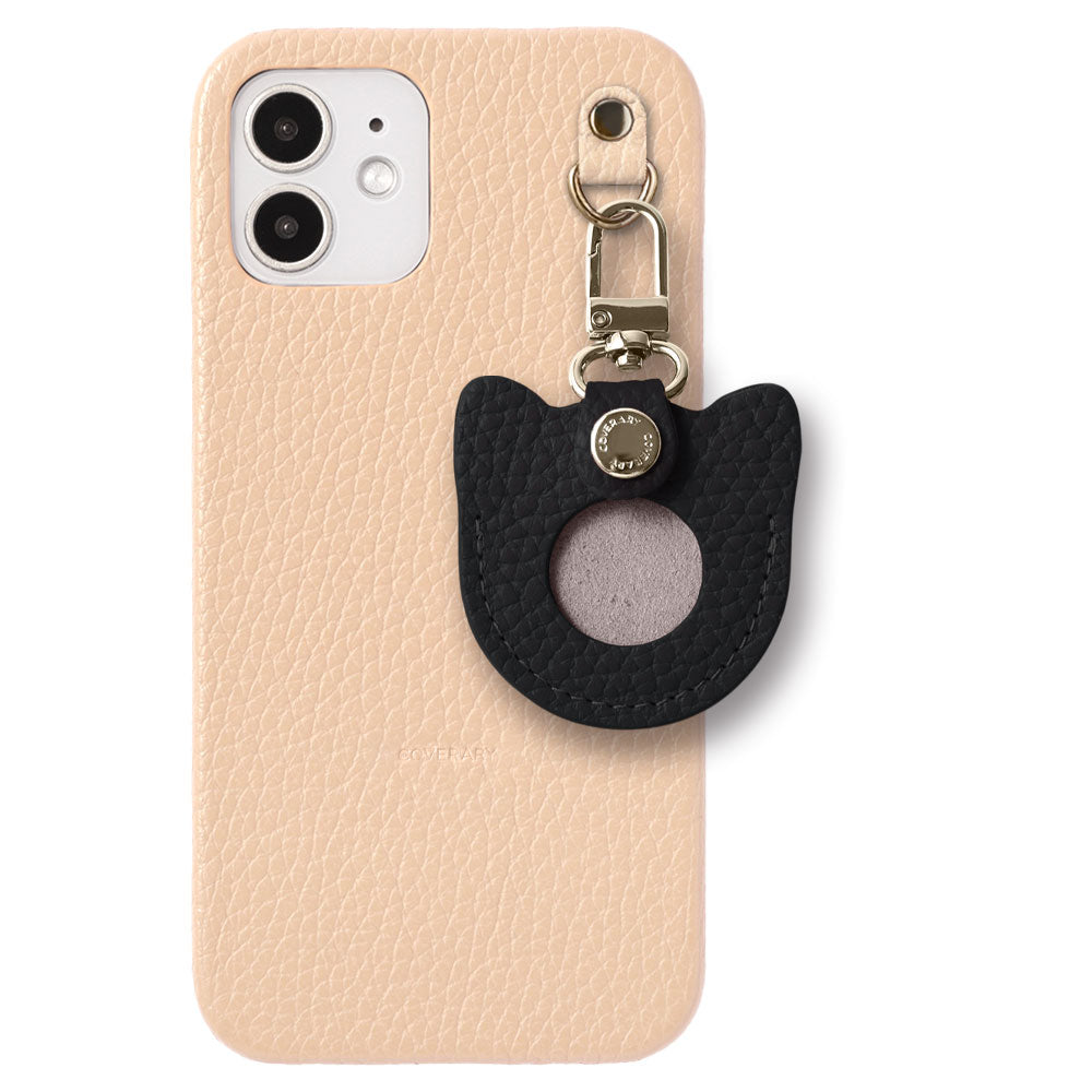 Cuir véritable 32 couleurs Cuir italien grainé Badge en boîte avec breloque visage préféré Coque arrière Série AQUOS
