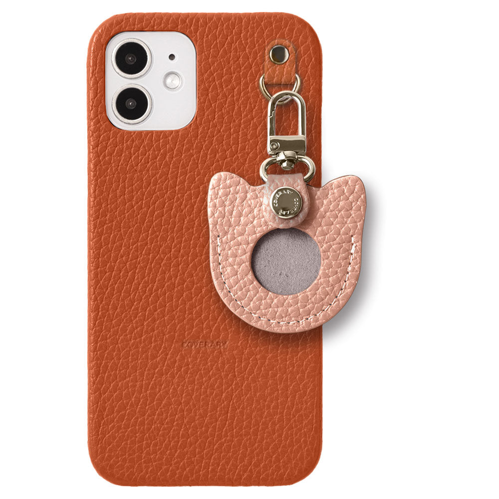 Cuir véritable 32 couleurs Cuir italien grainé Badge en boîte avec breloque visage préféré Coque arrière Série AQUOS