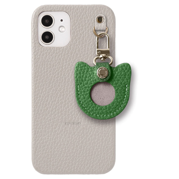 Cuir véritable 32 couleurs Cuir italien grainé Badge en boîte avec breloque visage préféré Coque arrière Série AQUOS