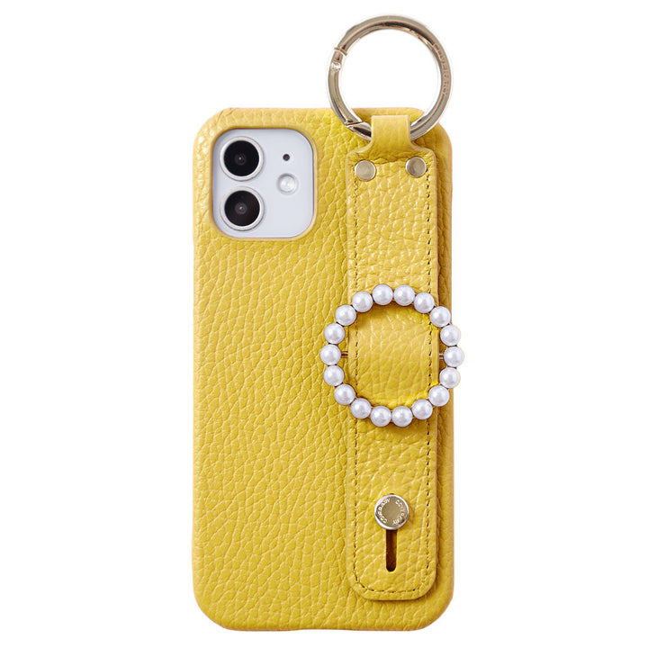 Genuine leather 32 colors Italian shrink leather pearl buckle with hand belt back case Google Pixel series