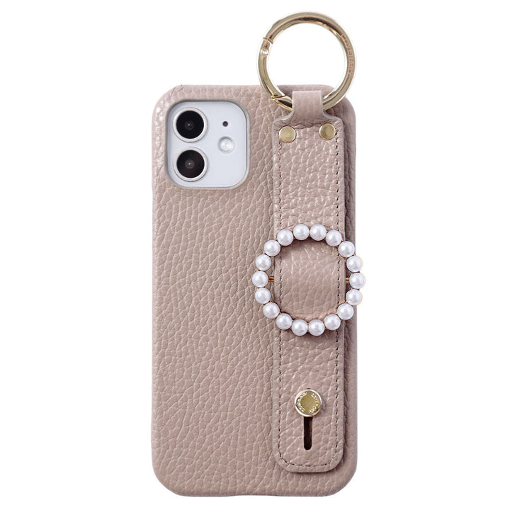 Genuine leather 32 colors Italian shrink leather pearl buckle with hand belt back case Google Pixel series