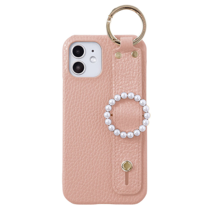 Genuine leather 32 colors Italian shrink leather pearl buckle with hand belt back case AQUOS series