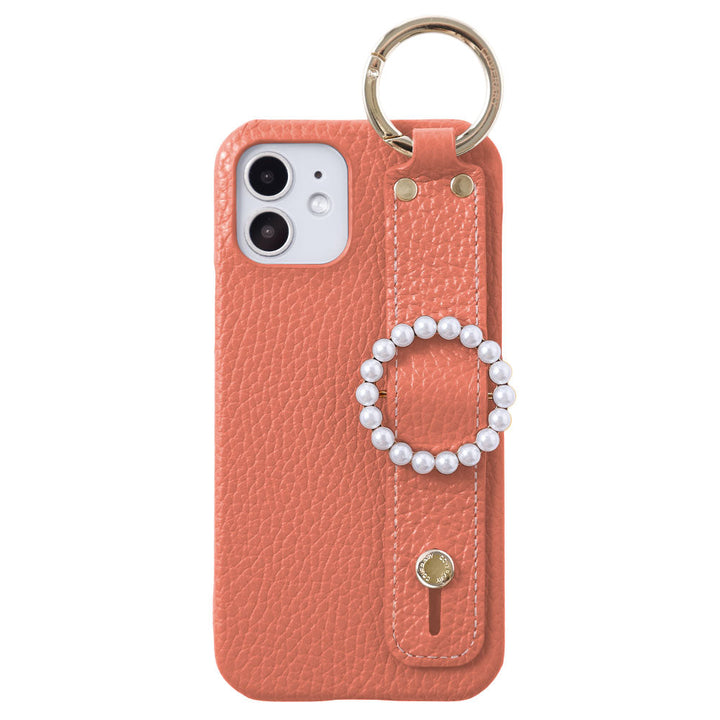 Genuine leather 32 colors Italian shrink leather pearl buckle with hand belt back case Google Pixel series