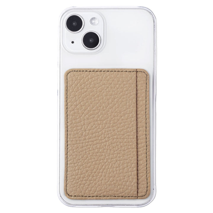 クリアケース 本革 32色 イタリアンシュリンクレザー カード収納 ポケット付き 背面ケース iPhoneシリーズ