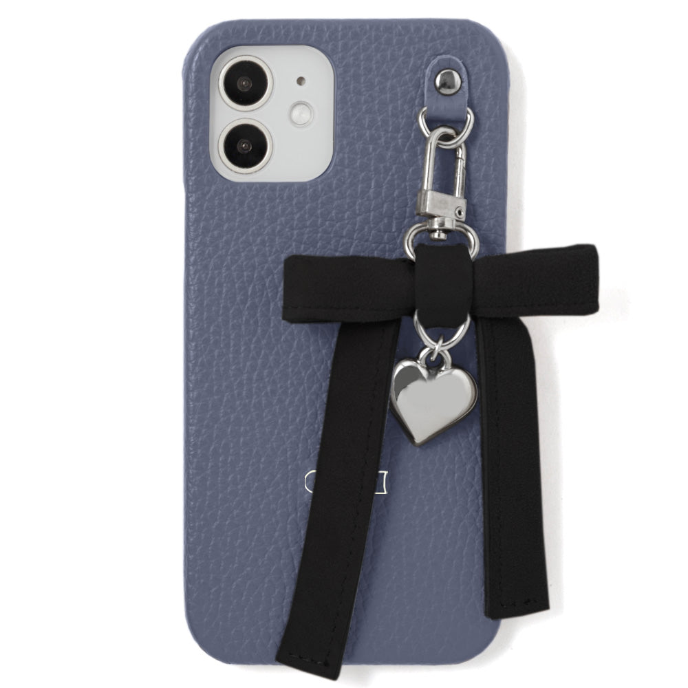Genuine leather 32 colors Italian shrink leather heart ribbon charm back case Google Pixel series