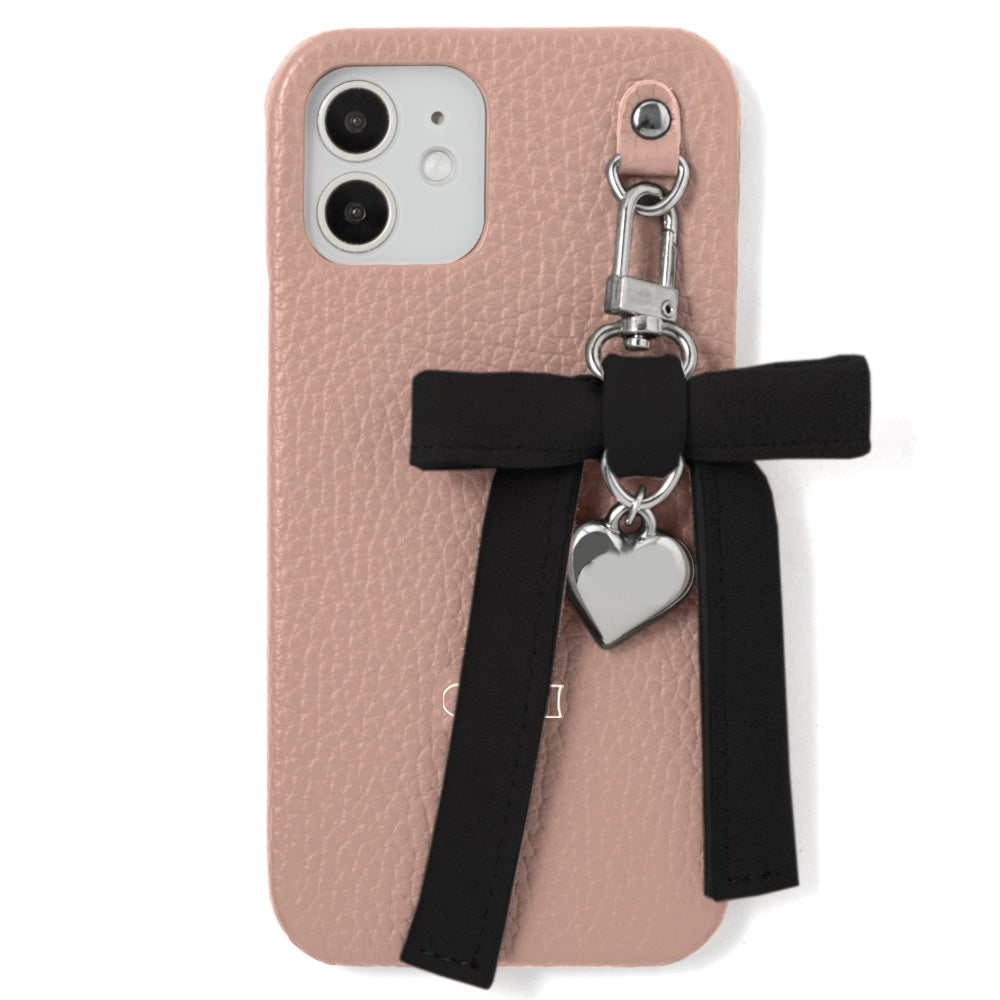 Genuine leather 32 colors Italian shrink leather heart ribbon charm back case Galaxy series
