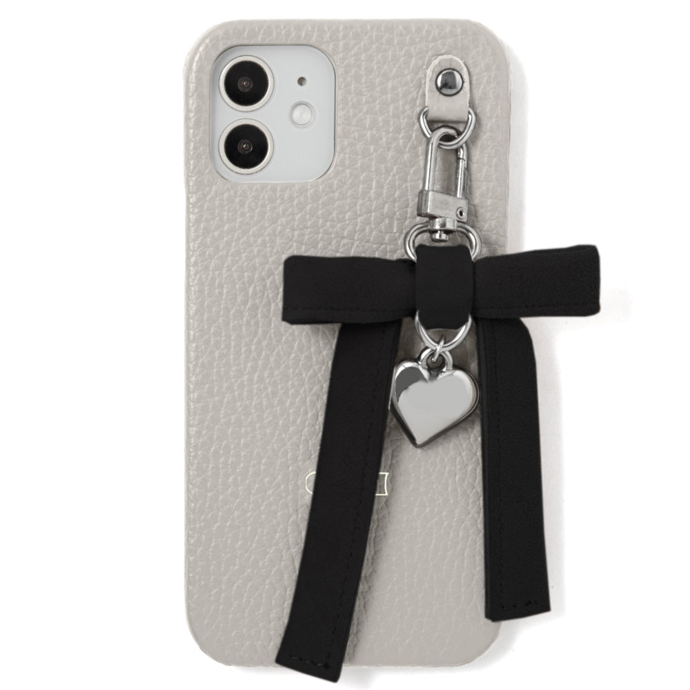 Genuine leather 32 colors Italian shrink leather heart ribbon charm back case Google Pixel series