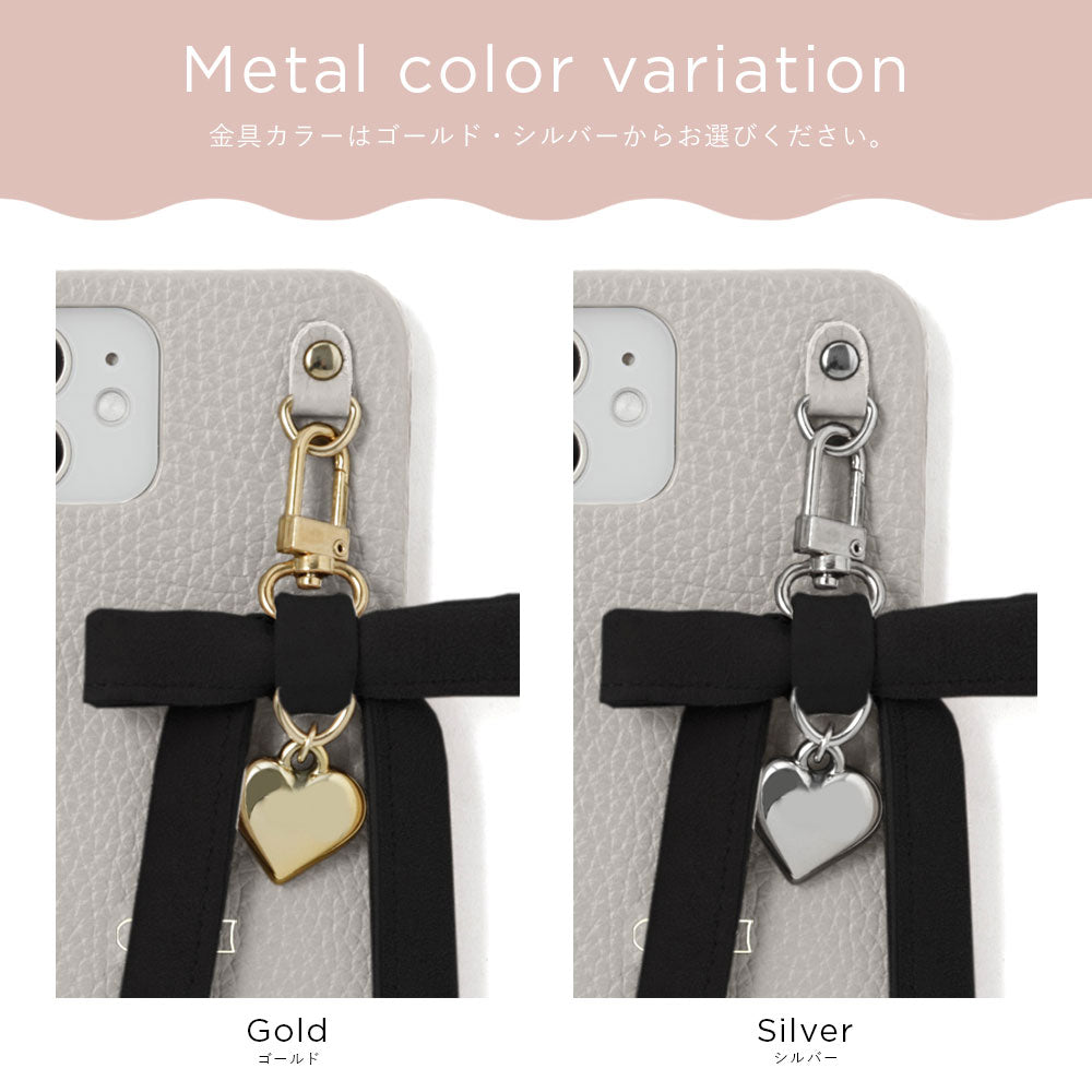 Genuine leather 32 colors Italian shrink leather heart ribbon charm back case Galaxy series
