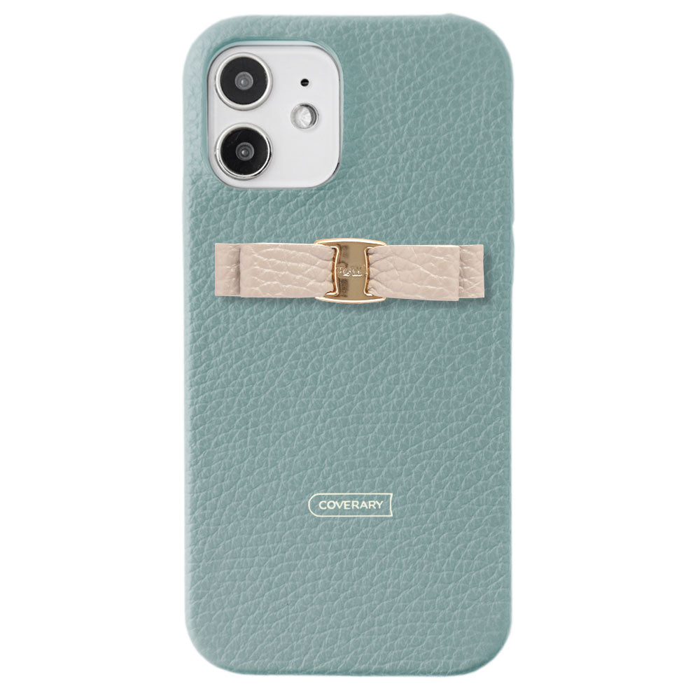 Genuine leather 32 colors Italian shrink leather simple ribbon decoration back case Xperia series