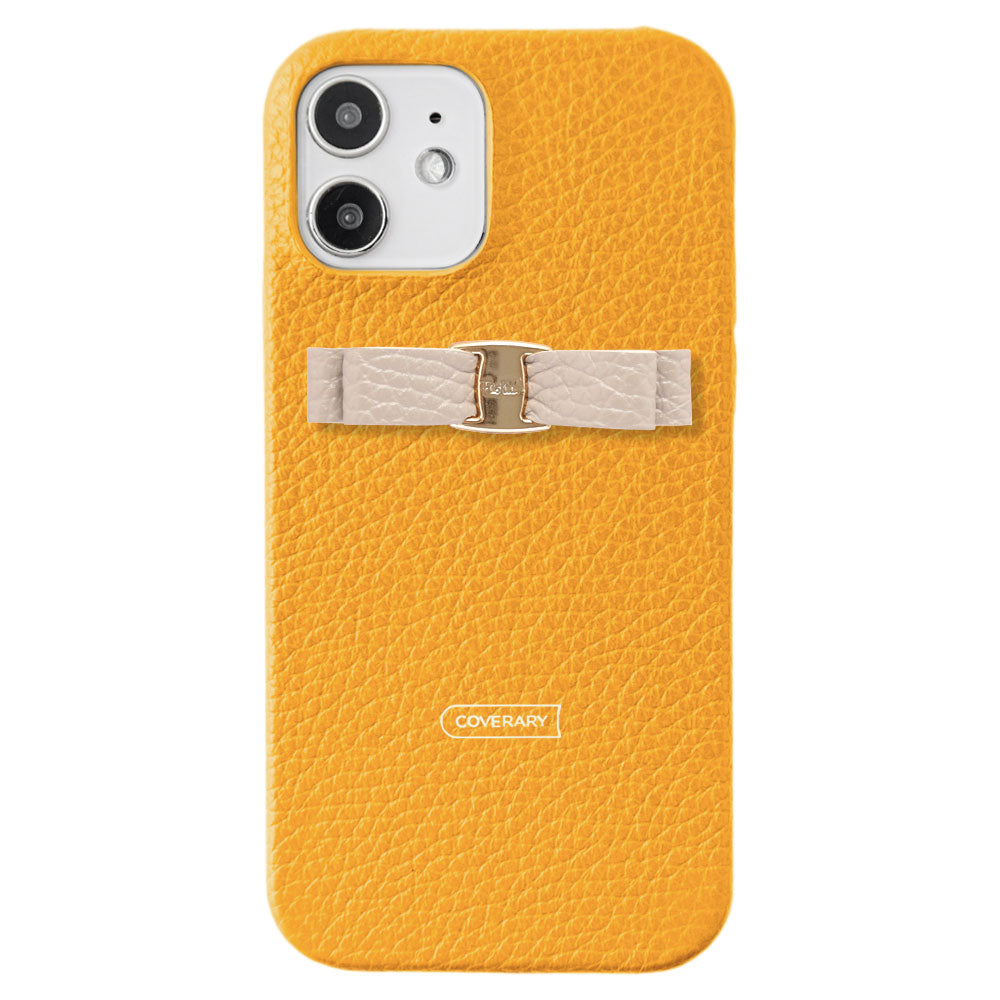 Genuine leather 32 colors Italian shrink leather simple ribbon decoration back case Xperia series