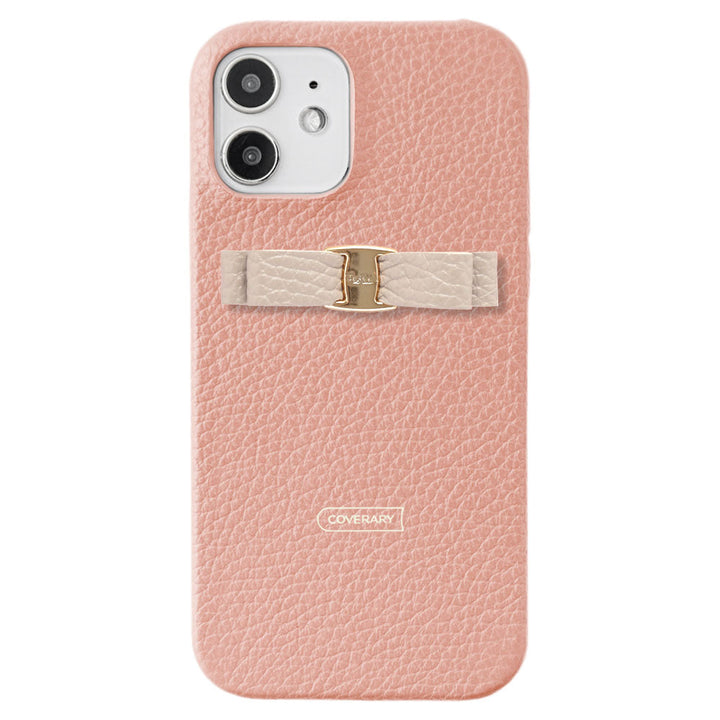 本革 32色 イタリアンシュリンクレザー シンプルリボンデコ 背面ケース iPhoneシリーズ