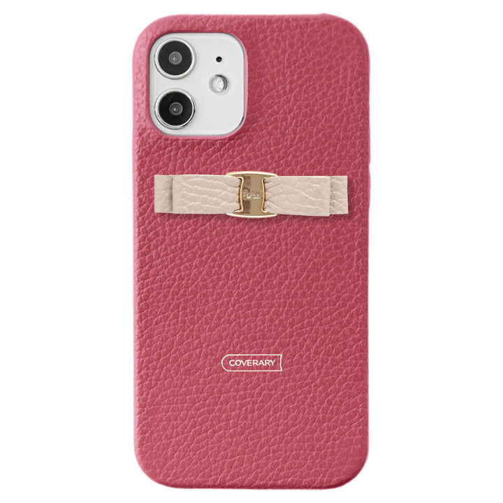 本革 32色 イタリアンシュリンクレザー シンプルリボンデコ 背面ケース iPhoneシリーズ