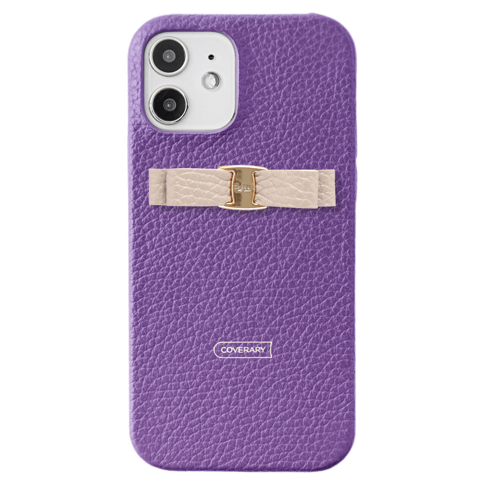 Genuine leather 32 colors Italian shrink leather simple ribbon decoration back case Xperia series