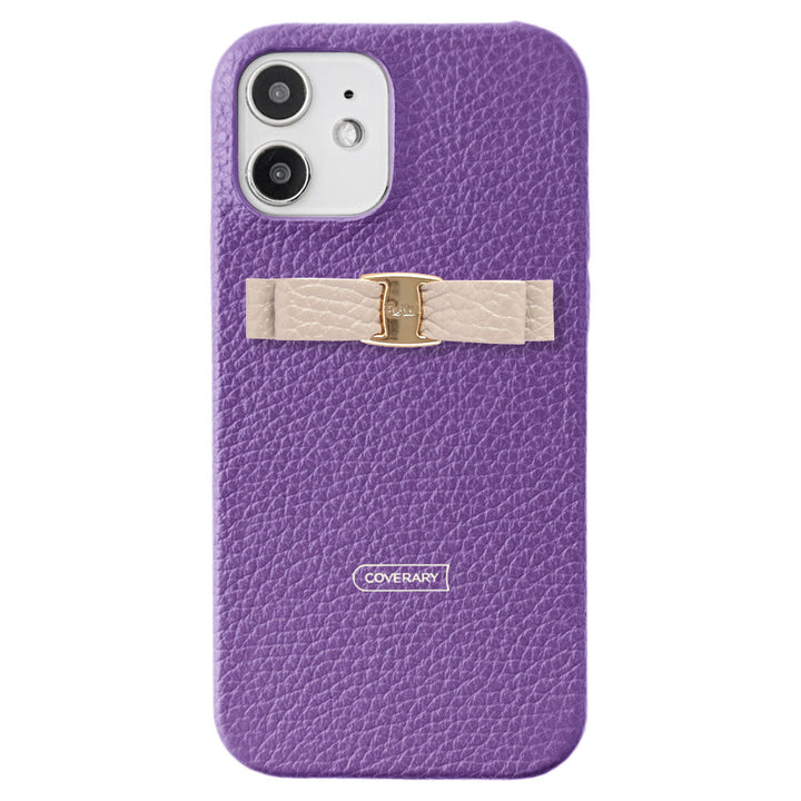 本革 32色 イタリアンシュリンクレザー シンプルリボンデコ 背面ケース iPhoneシリーズ