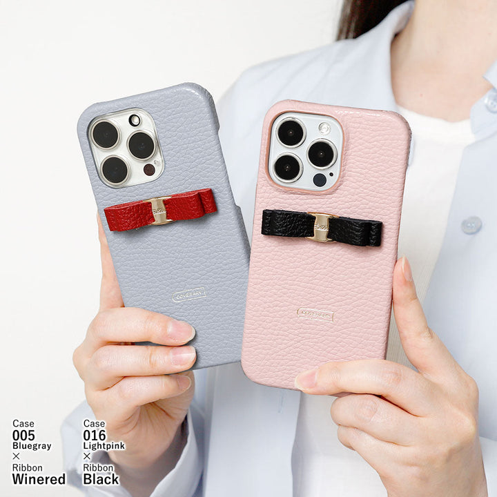 Genuine leather 32 colors Italian shrink leather simple ribbon decoration back case Google Pixel series