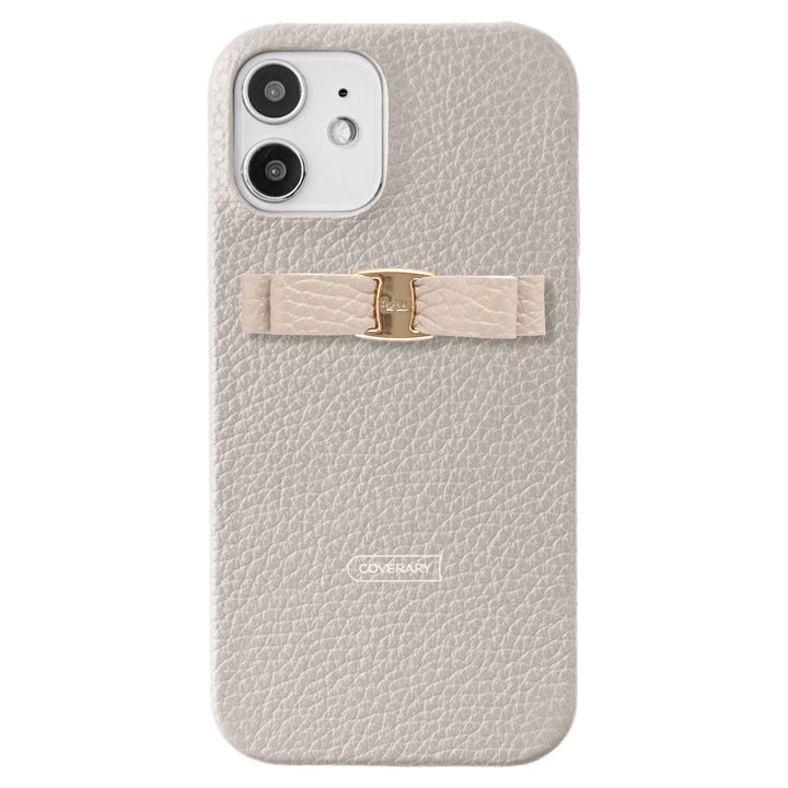 本革 32色 イタリアンシュリンクレザー シンプルリボンデコ 背面ケース iPhoneシリーズ