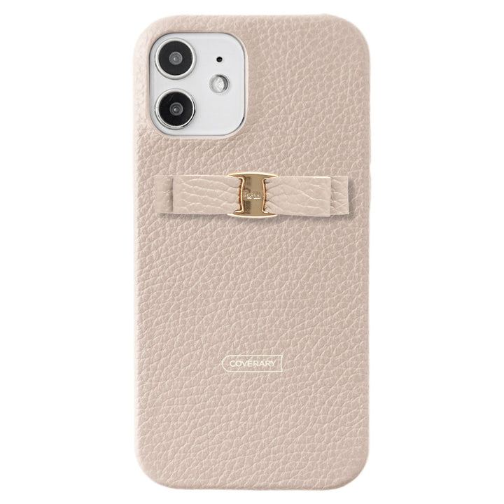 本革 32色 イタリアンシュリンクレザー シンプルリボンデコ 背面ケース Galaxyシリーズ