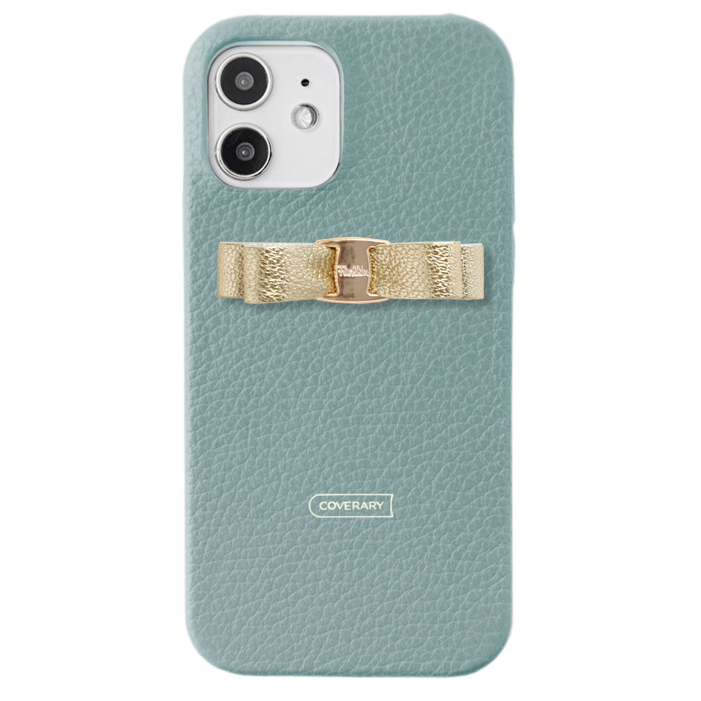Genuine leather 32 colors Italian shrink leather shiny ribbon decoration back case Xperia series