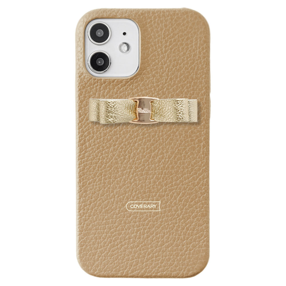 Genuine leather 32 colors Italian shrink leather shiny ribbon decoration back case Xperia series