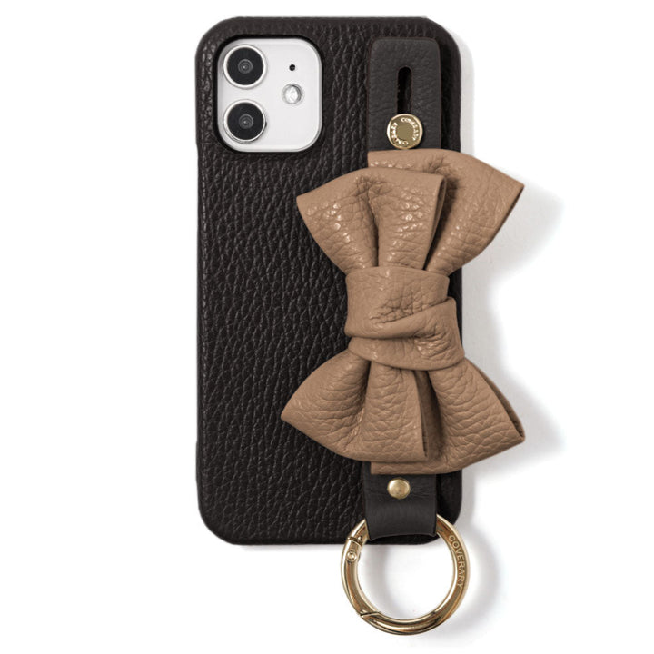 Genuine leather 32 colors Italian shrink leather double ribbon with hand belt back case AQUOS series