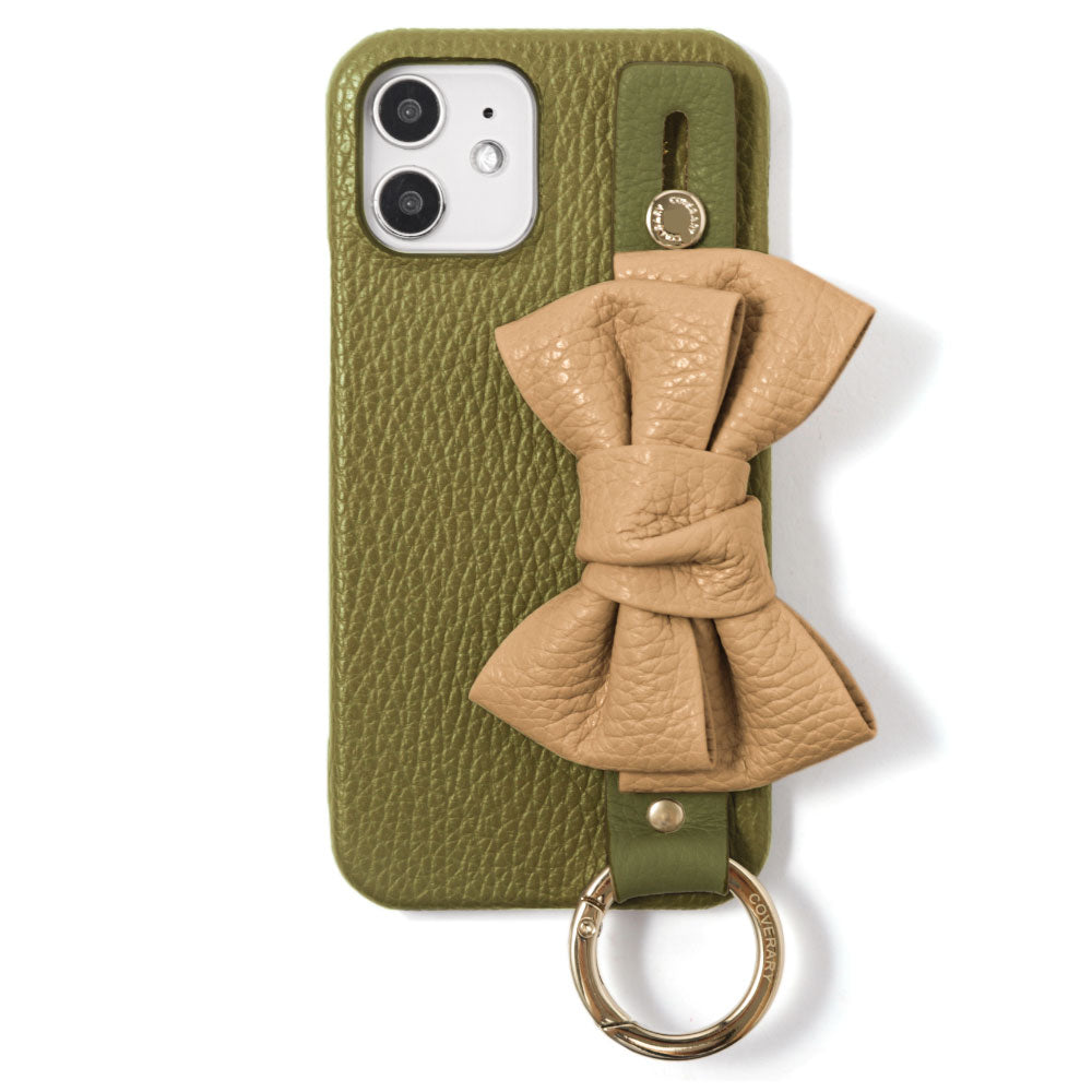 Genuine leather 32 colors Italian shrink leather double ribbon with hand belt back case AQUOS series