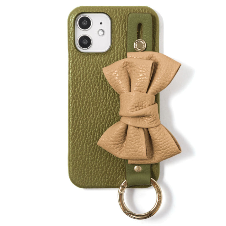 Genuine leather 32 colors Italian shrink leather double ribbon with hand belt back case AQUOS series