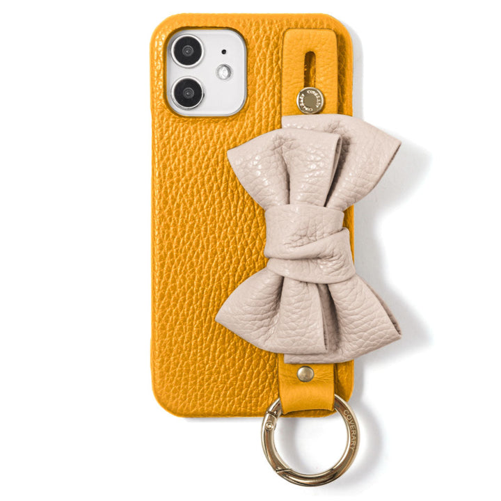 Genuine leather 32 colors Italian shrink leather double ribbon with hand belt back case AQUOS series