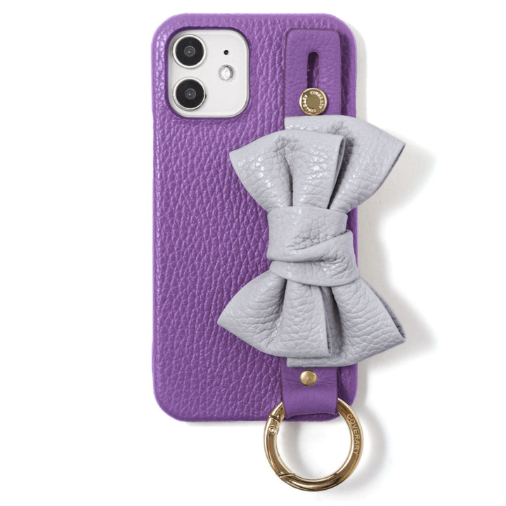 Genuine leather 32 colors Italian shrink leather double ribbon with hand belt back case AQUOS series