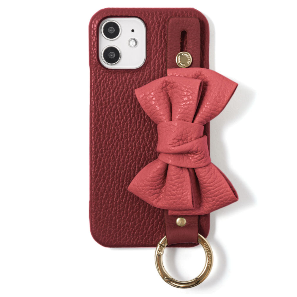 Genuine leather 32 colors Italian shrink leather double ribbon with hand belt back case AQUOS series