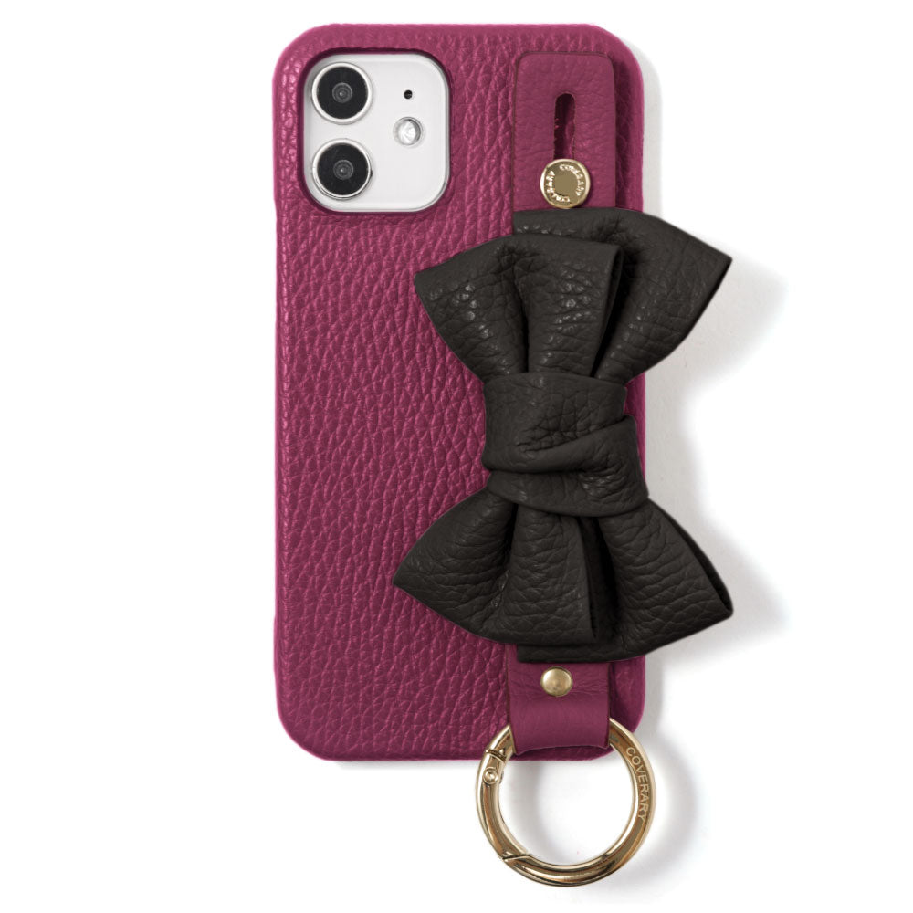 Genuine leather 32 colors Italian shrink leather double ribbon with hand belt back case AQUOS series