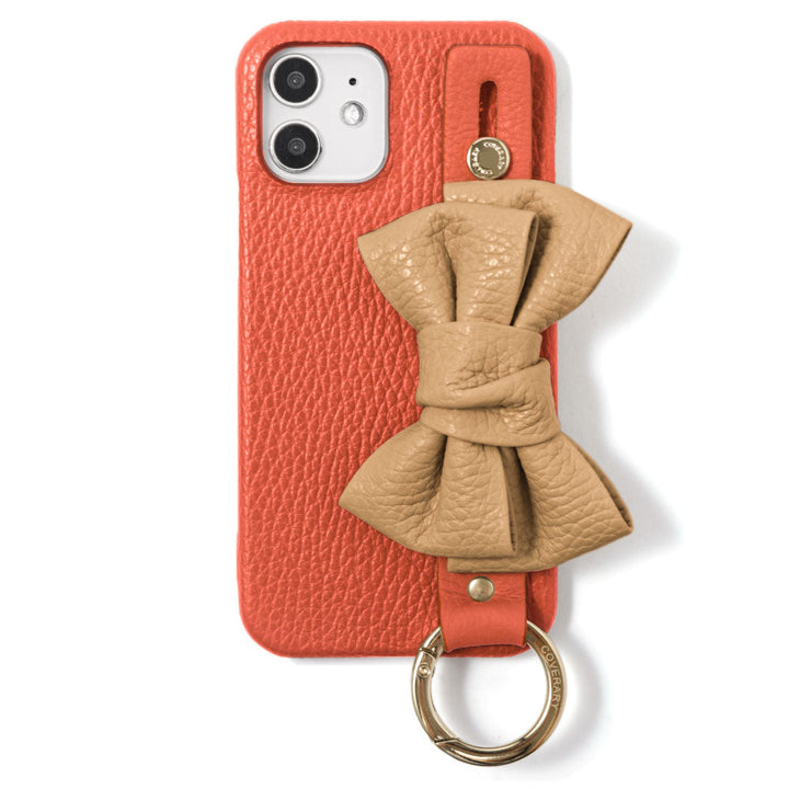 Genuine leather 32 colors Italian shrink leather double ribbon with hand belt back case AQUOS series